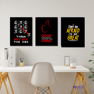 Don't Be Afraid to be Great (Pack of 3)