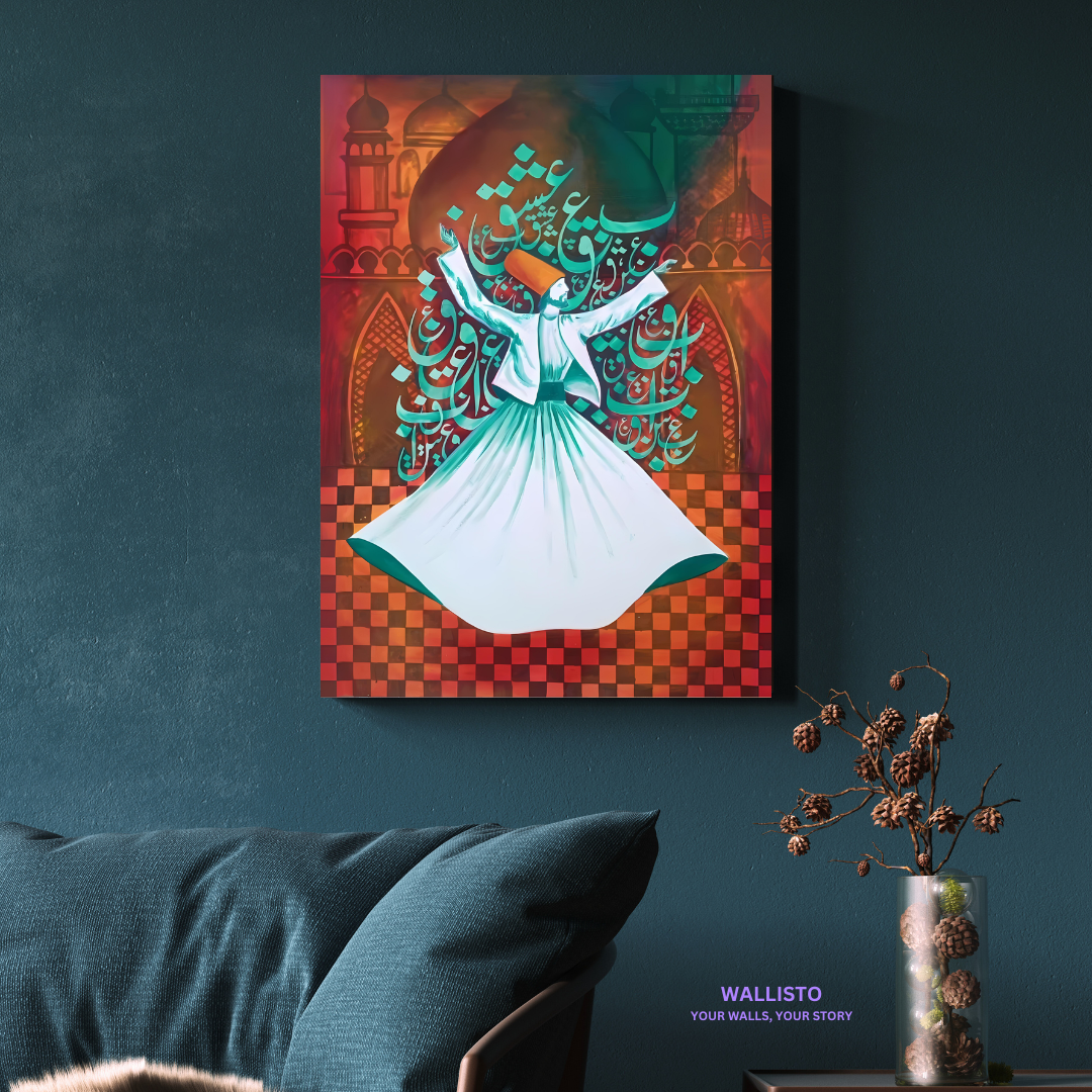 Whirling Dervish with Calligraphy