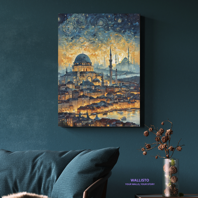 Starry Night Over Istanbul Mosques