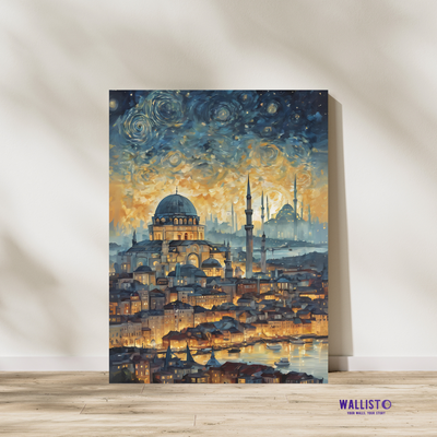 Starry Night Over Istanbul Mosques